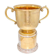 Tiffany & Company Gold Washed, silver Horse Race Trophy