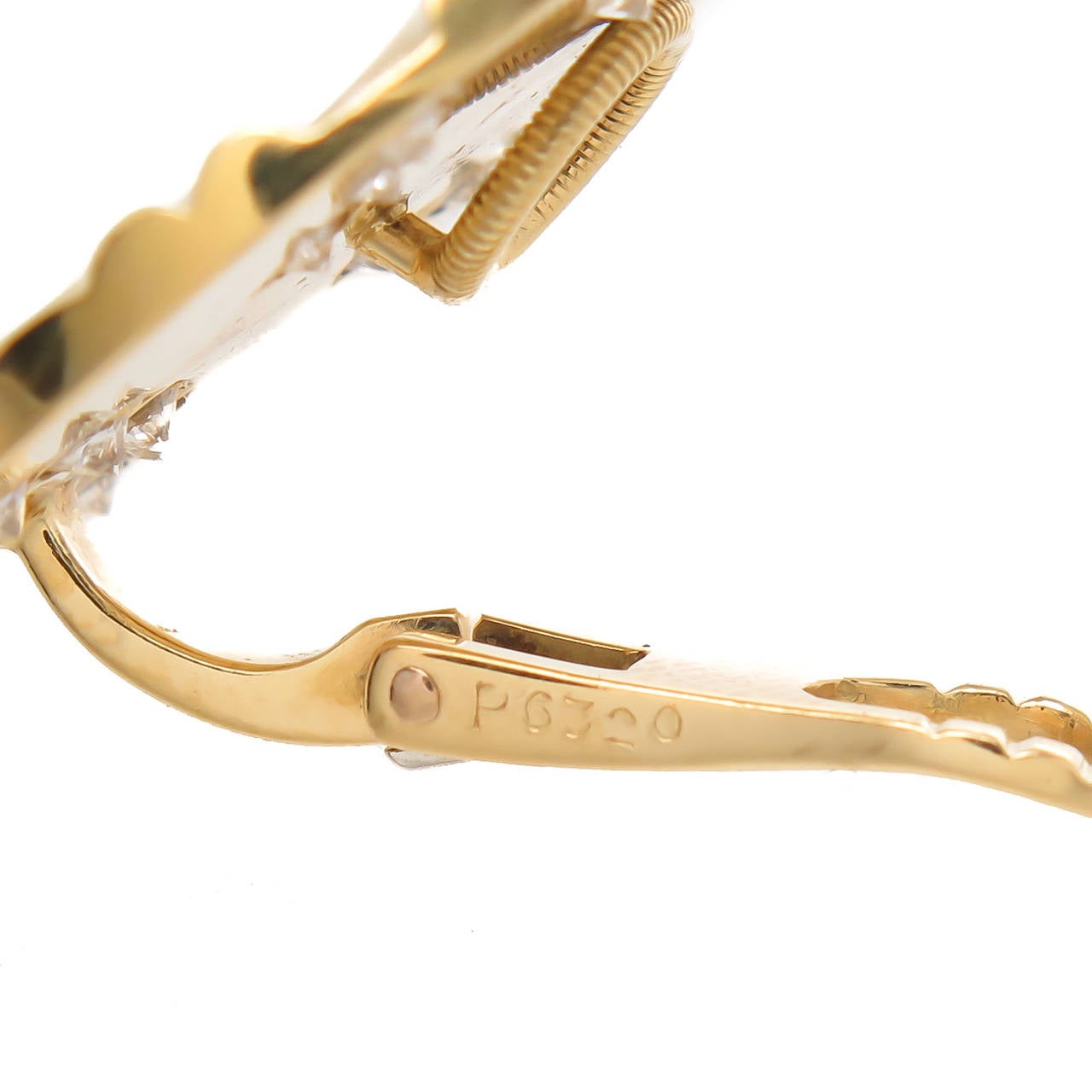 Women's Cartier Diamond Yellow Gold Ear Clips