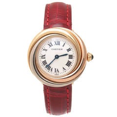 Cartier Lady's Three Color Gold Trinity Quartz Wristwatch