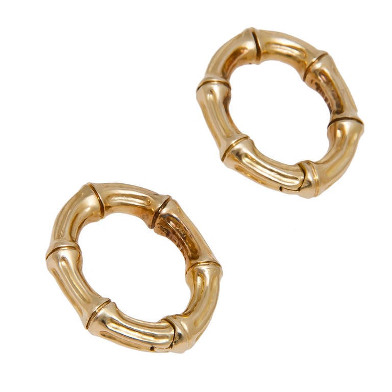 Tiffany & Company Gold Bamboo Cufflinks
