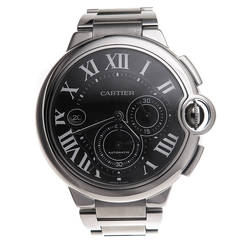 Cartier Montre-bracelet automatique Ballon Bleu à chronographe en acier inoxydable