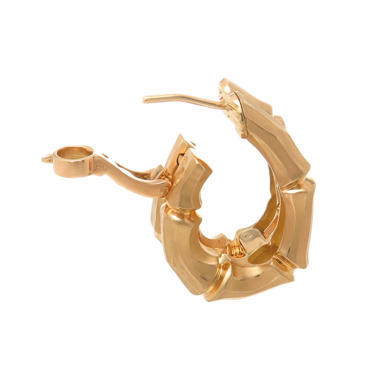 Women's Cartier Gold Bamboo Earrings