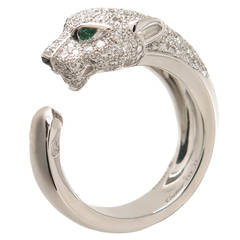 Cartier Diamond Gold Panther Ring