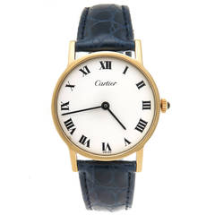 Vintage Cartier Yellow Gold Classic Wristwatch