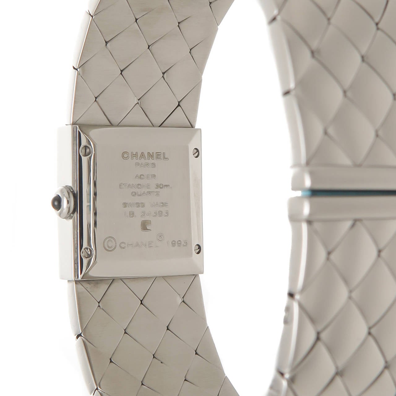 Women's Chanel Lady's Stainless Steel Matelasse Quartz Wristwatch