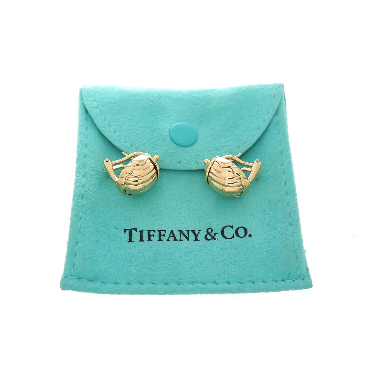 Tiffany & Co. Gold Lady Bug Earrings In Excellent Condition In Chicago, IL