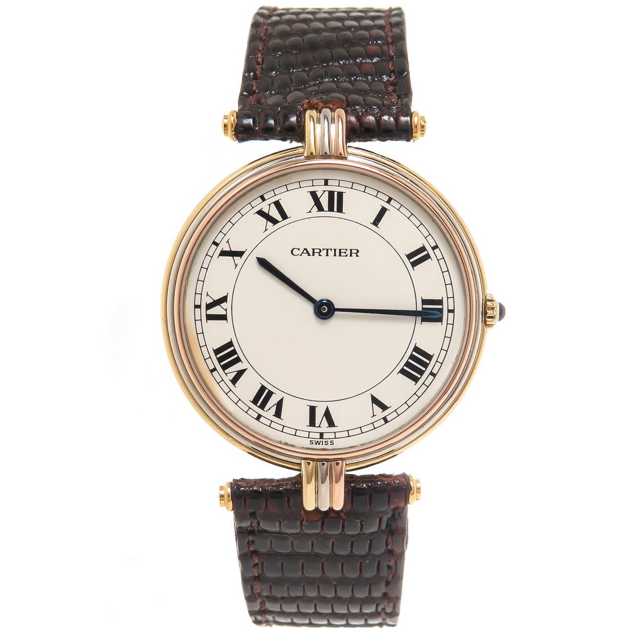 Cartier Tricolor Gold Vendome Trinity Wristwatch at 1stDibs | cartier ...