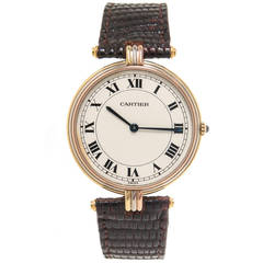 Vintage Cartier Tricolor Gold Vendome Trinity Wristwatch
