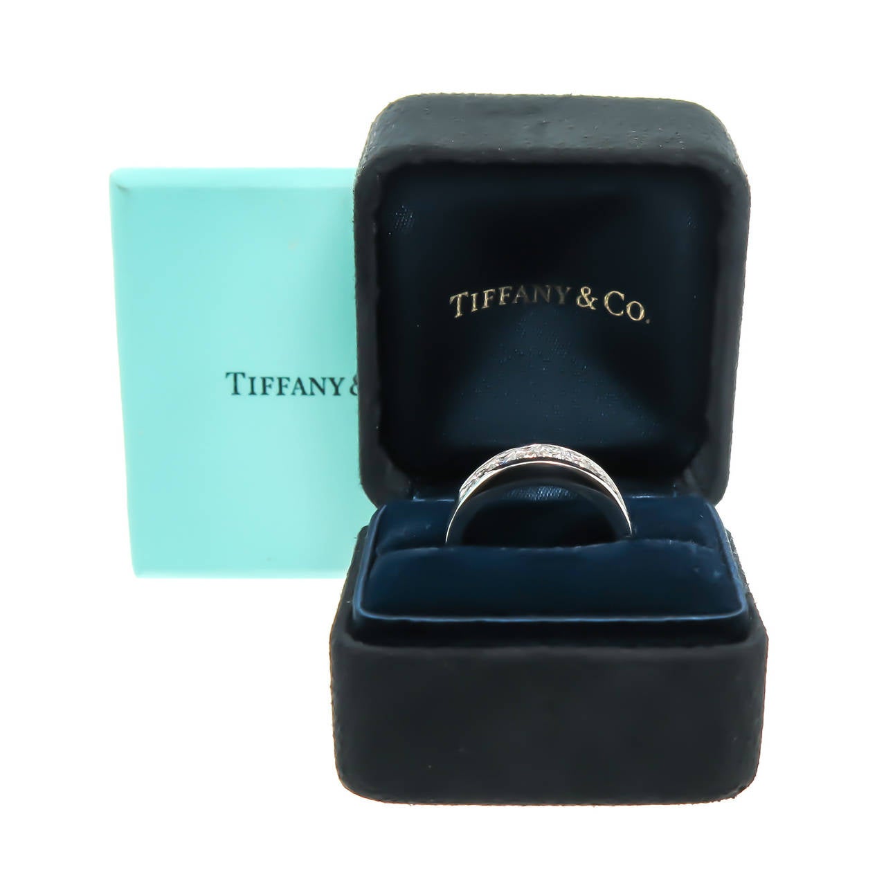 Tiffany & Co. Princess Diamond Platinum Band Cocktail Ring