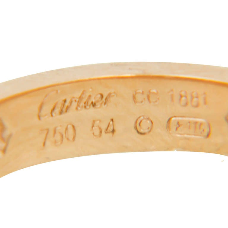 Cartier Diamond Pink Gold Love Ring In New Condition In Chicago, IL