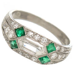 1930s Diamond Lozenge Platinum Cocktail Ring