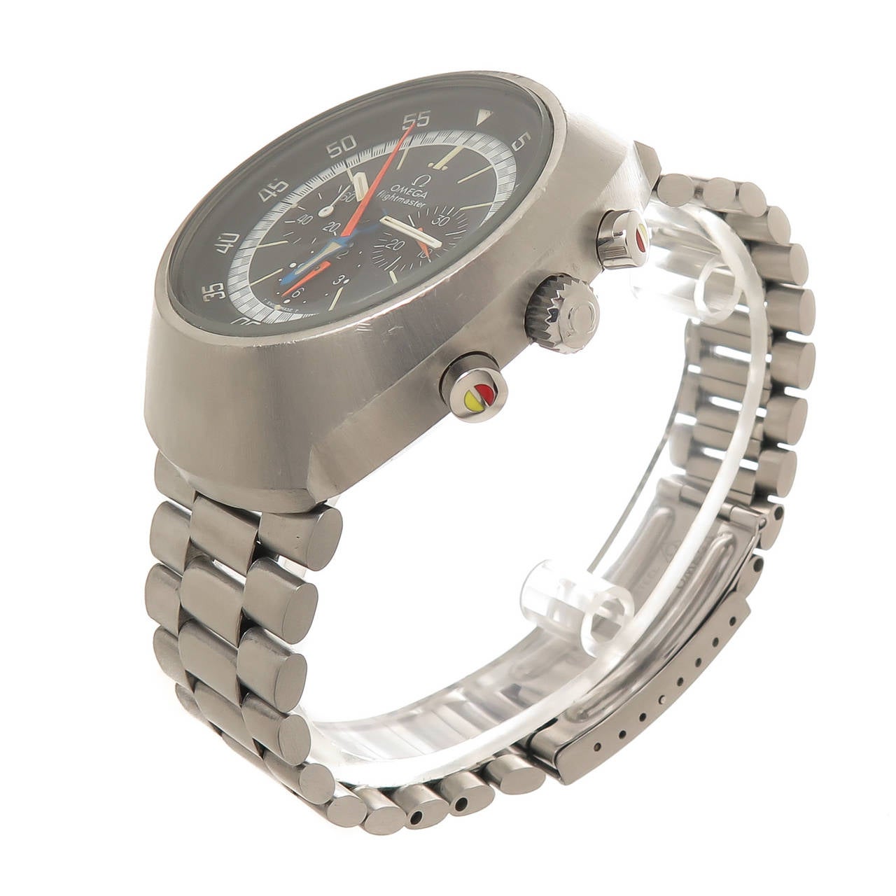 Omega Stainless Steel Flightmaster Chronograph Wristwatch Ref 145.026