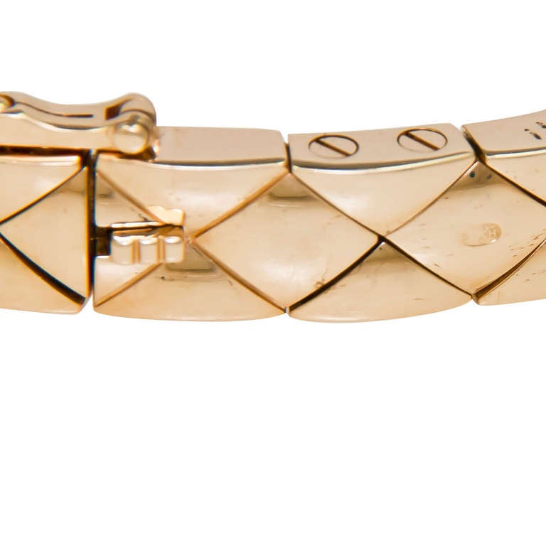 Chanel Matelasse Gold Bracelet In Excellent Condition In Chicago, IL
