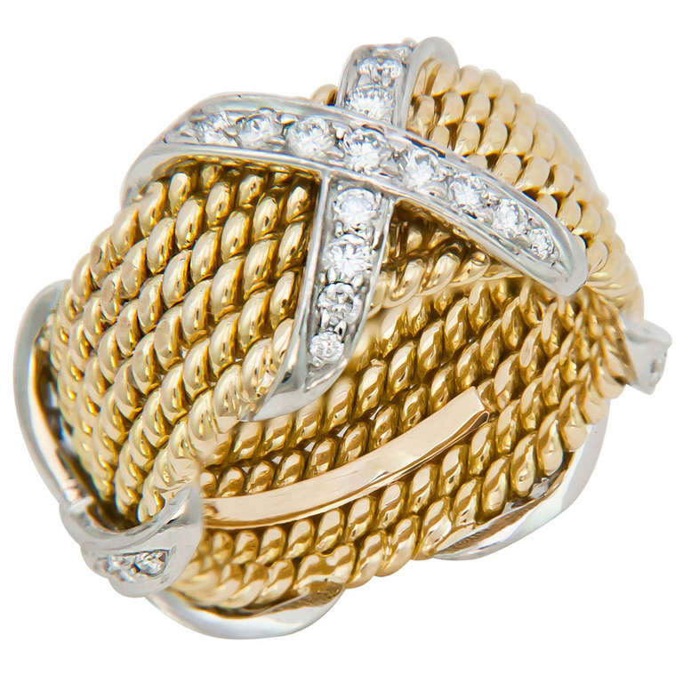 Tiffany and Co. Schlumberger X Ring at 1stdibs