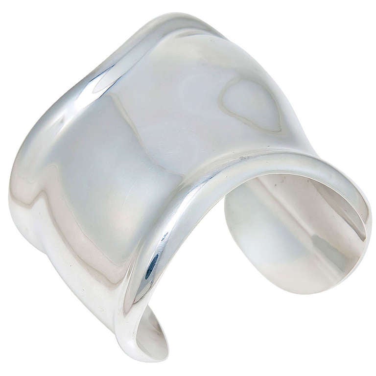 Tiffany & Co. Peretti Silver Bone Cuff Bracelet