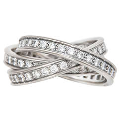 Cartier Trinity-Ring aus Weißgold mit Diamanten