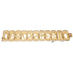 Erte Silver Gold Numbers Bracelet