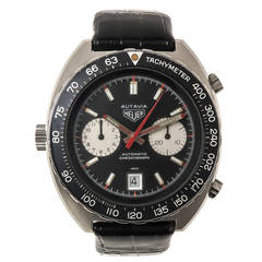 Retro Heuer Stainless Steel Autavia Viceroy Chronograph Wristwatch Ref 1163