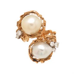 Gilbert Albert Modernist Gold and Gem set Ring