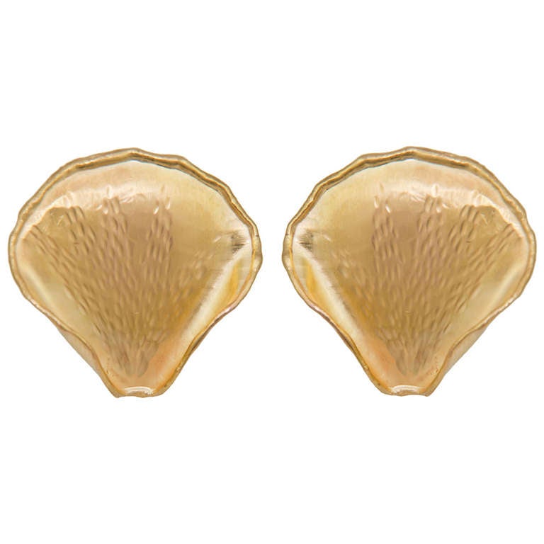 Tiffany & Co. Angela Cummings Rose Petal Gold Ear Clips