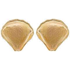 Tiffany & Co. Angela Cummings Rose Petal Gold Ear Clips