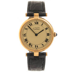 Cartier Vermeil Must De Cartier Quartz Wristwatch