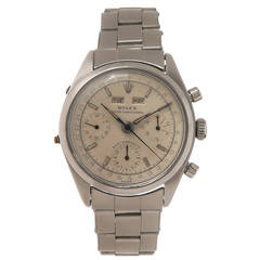 Rolex Stainless Steel Triple Calendar Anti Magnetic Chronograph Wristwatch