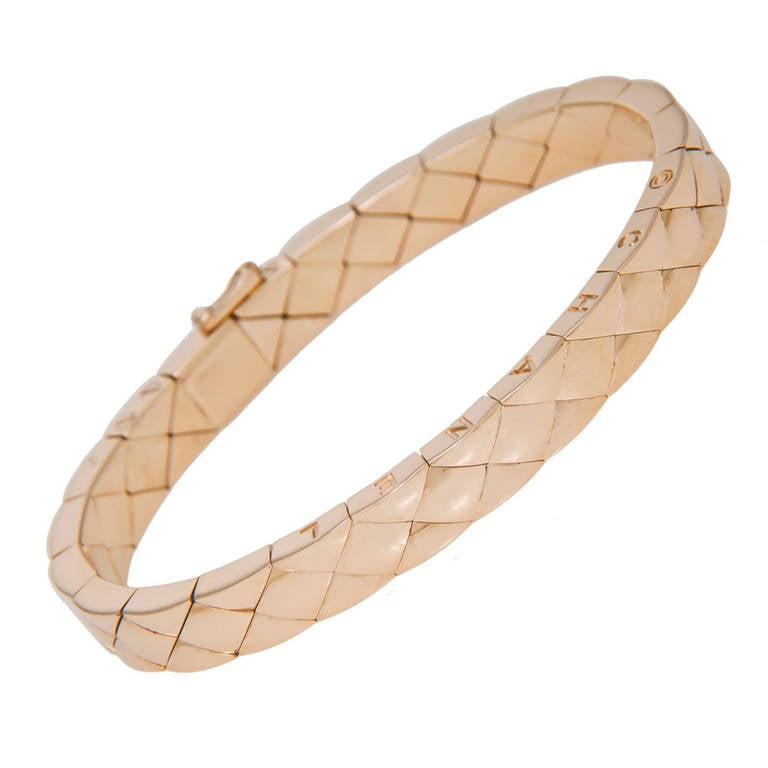 Chanel Matelasse Gold Bracelet