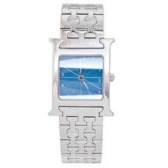 Hermes Stainless Steel Large H Wristwatch circa 2012