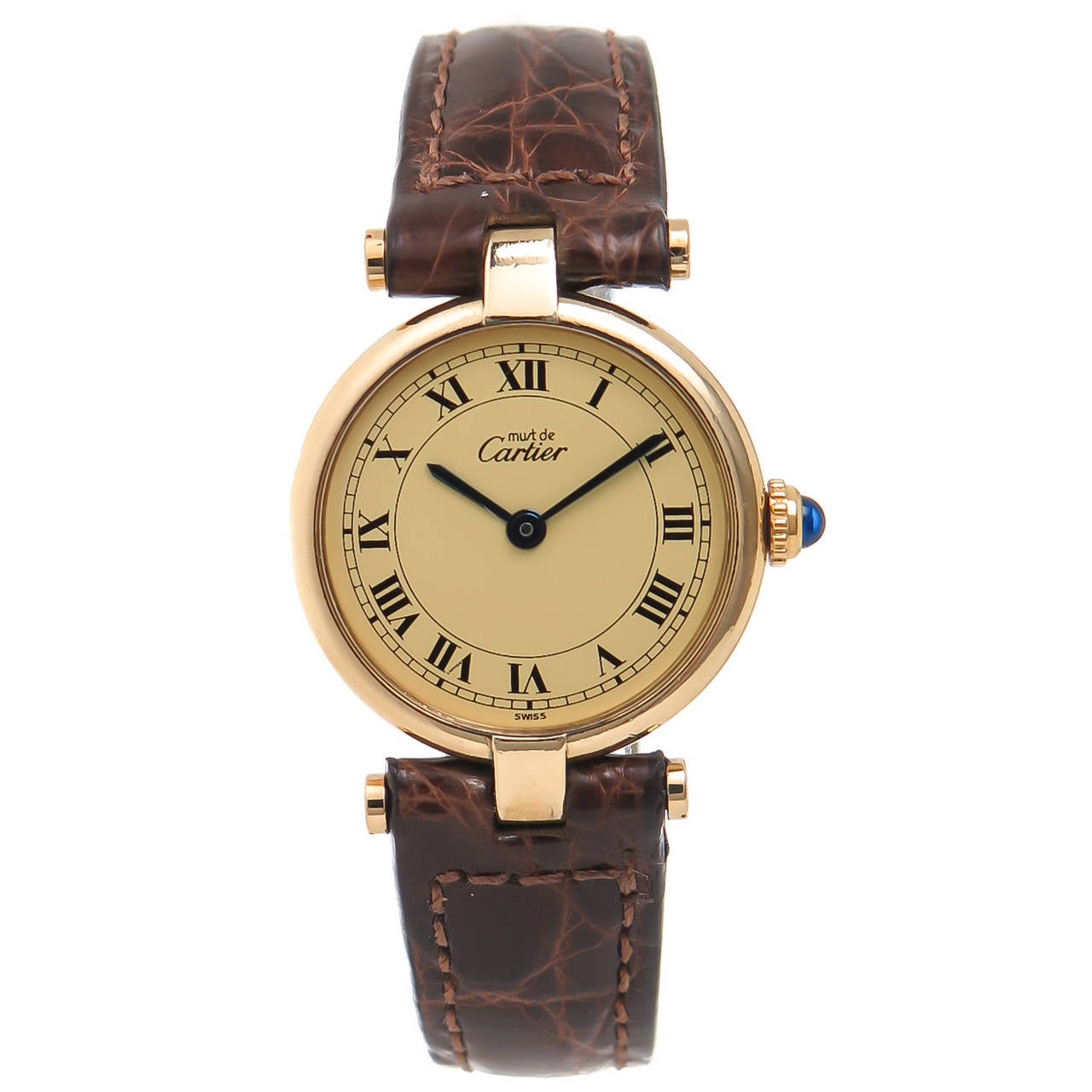 Cartier Lady's Vermeil Ronde Must De Cartier Quartz Wristwatch