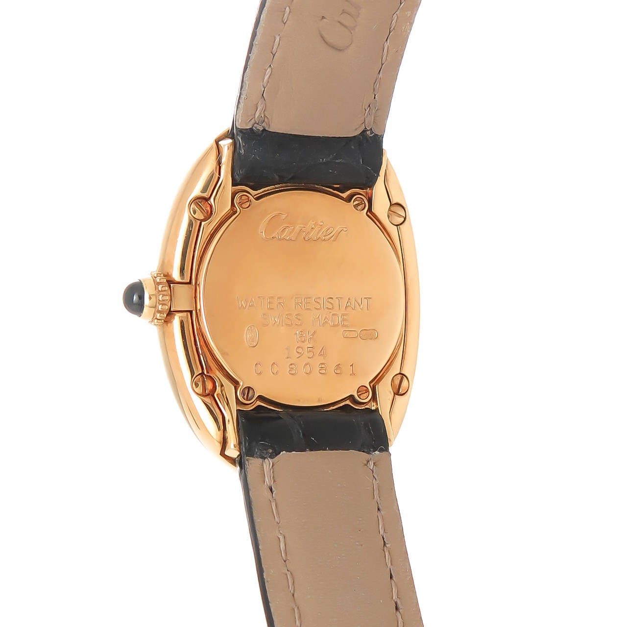 Cartier Yellow Gold Baignoire Quartz Wristwatch In Excellent Condition In Chicago, IL