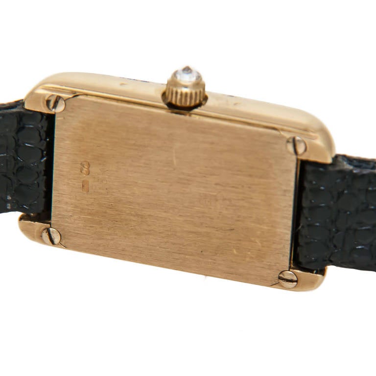 Corum Lady's Yellow Gold and Diamond Ingot Wristwatch circa 1990s In Excellent Condition In Chicago, IL
