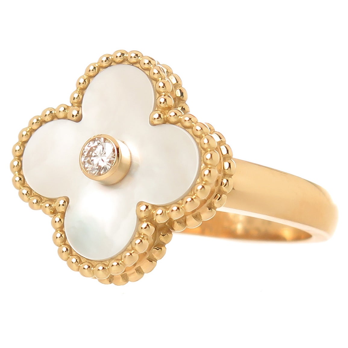 Van Cleef and Arpels Alhambra Ring at 1stDibs