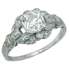 Vintage 1920s Diamond Platinum Engagement Ring