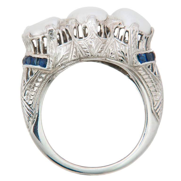 Natural Pearl Sapphire Ring