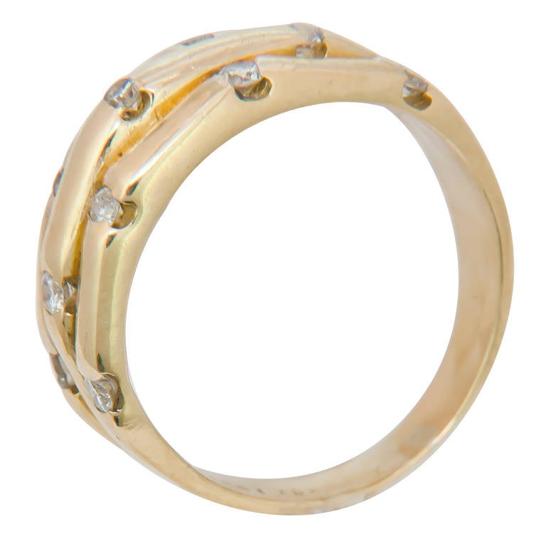 bamboo diamond ring