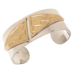 Ilias LaLaounis Gold and Silver Cuff Bracelet