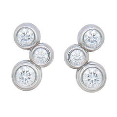 Tiffany & Co. Diamond Platinum Bubbles Earrings