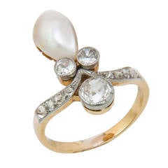 Victorian Pearl Diamond Ring