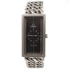 Retro Omega Sterling Silver DeVille Wristwatch