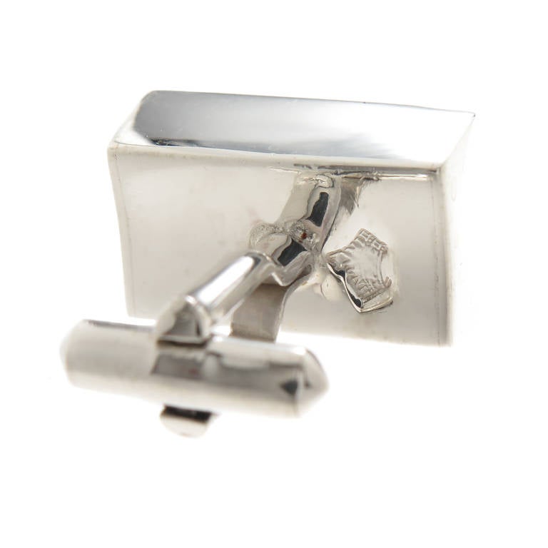 Antonio Pineda Bold Sterling Cufflinks In Excellent Condition In Chicago, IL