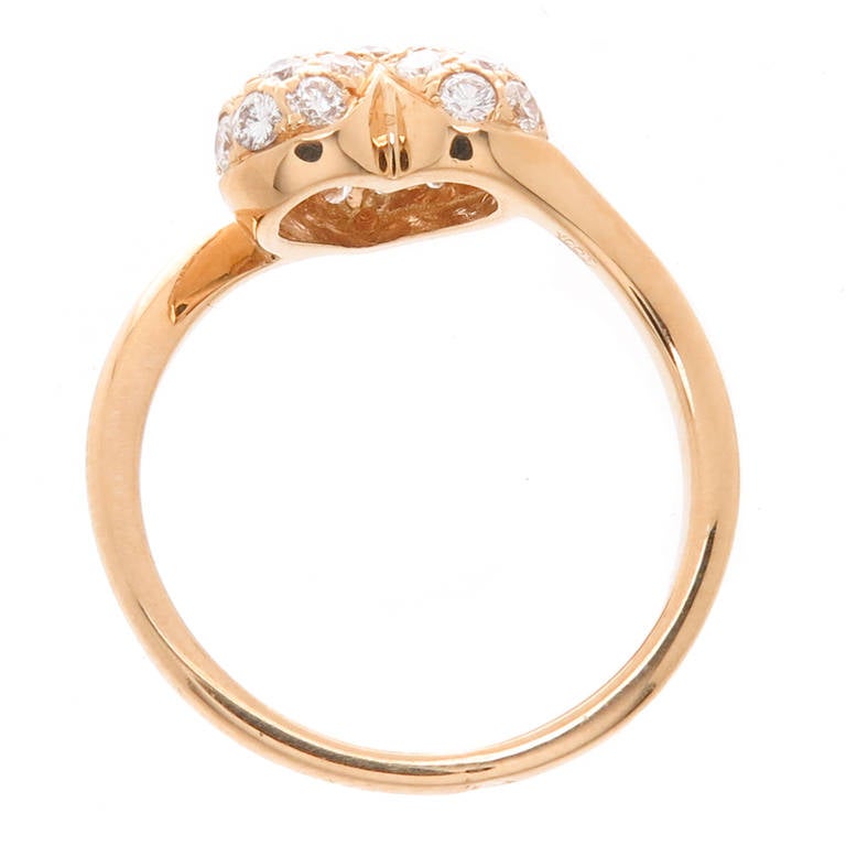 pave heart ring