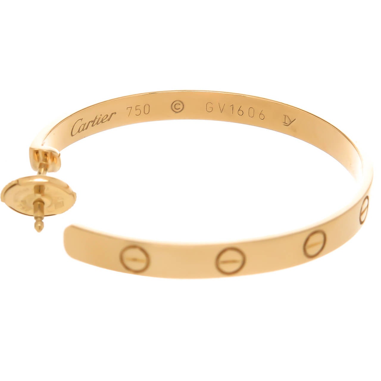 Cartier 18K Yellow Gold Hoop Earrings from the 