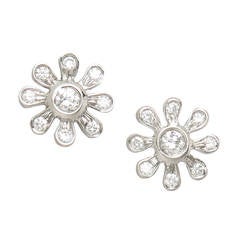Tiffany & Co. Paloma Picasso Diamond Platinum Earrings