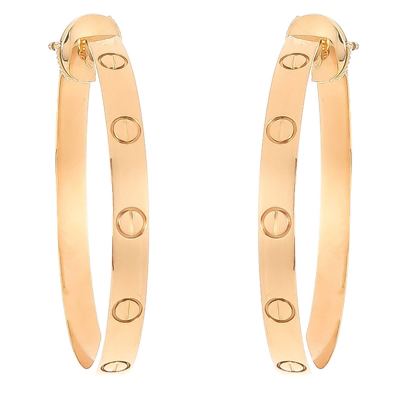 Cartier Yellow Gold Love Hoop Earrings