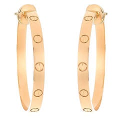 Cartier Yellow Gold Love Hoop Earrings