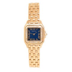 Cartier Lady's Yellow Gold and Diamond Panther Wristwatch circa 1980s