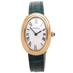 Retro Cartier Lady's Yellow Gold Baignoire Wristwatch