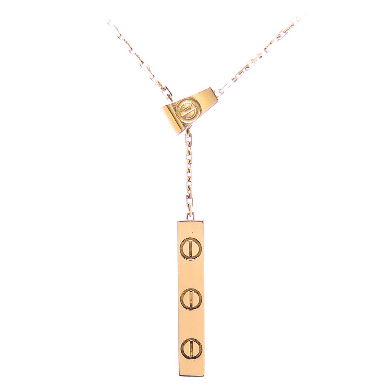 Cartier Yellow Gold Love Collection Lariat Necklace
