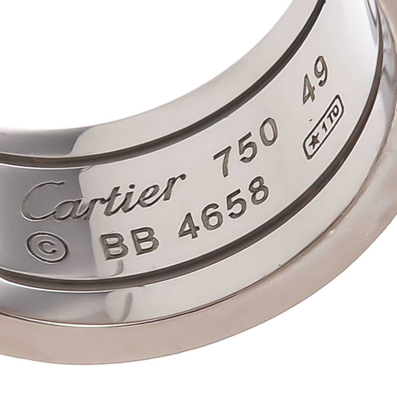 Cartier White Gold Double C Ring